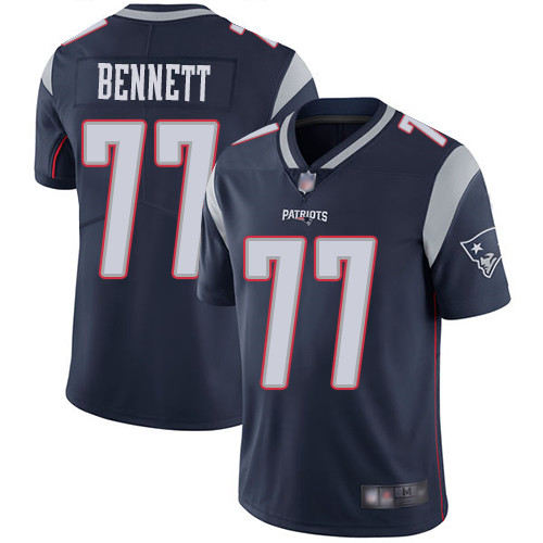 New England Patriots Football #77 Vapor Limited Navy Blue Men Michael Bennett Home NFL Jersey->youth nfl jersey->Youth Jersey